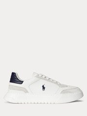 Polo Ralph Lauren White Oversize Rlite Sole Leather Trainers - Image 1 of 4