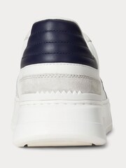 Polo Ralph Lauren White Oversize Rlite Sole Leather Trainers - Image 3 of 4