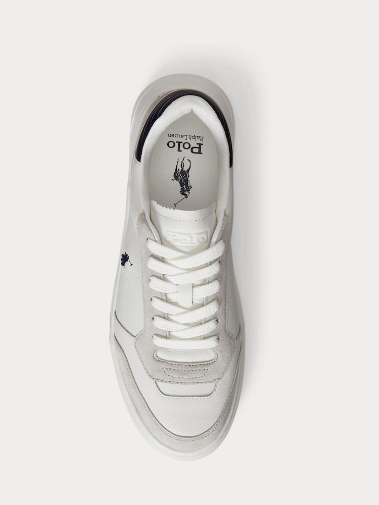 Polo Ralph Lauren White Oversize Rlite Sole Leather Trainers - Image 4 of 4