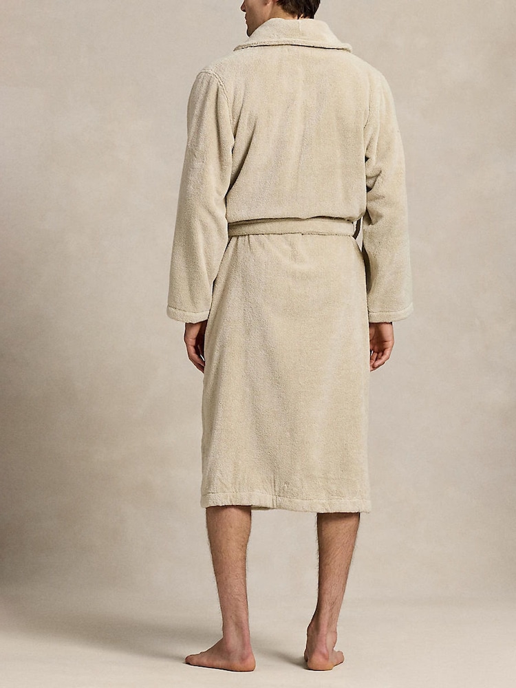 Polo Ralph Lauren Beige Shawl Toweling Robe - Image 2 of 2 Polo Ralph Lauren Beige Shawl Toweling Robe - Image 2 of 2