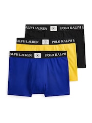 Polo Ralph Lauren Yellow Classic Cotton Stretch Icon Logo Boxers 3 Pack - Image 1 of 4