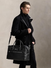Polo Ralph Lauren Black Large Leather Duffle Bag - Image 6 of 7
