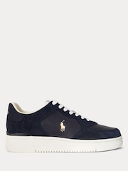 Polo Ralph Lauren Blue Masters Court Leather Trainers - Image 1 of 6