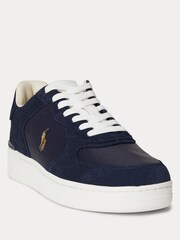 Polo Ralph Lauren Blue Masters Court Leather Trainers - Image 2 of 6