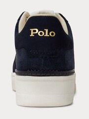 Polo Ralph Lauren Blue Masters Court Leather Trainers - Image 3 of 6