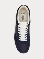 Polo Ralph Lauren Blue Masters Court Leather Trainers - Image 4 of 6