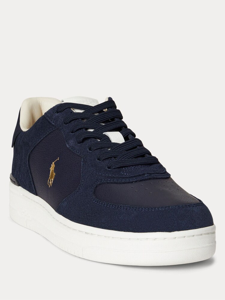 Polo Ralph Lauren Blue Masters Court Leather Trainers - Image 6 of 6