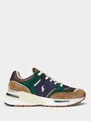 Polo Ralph Lauren Blue Trackster 250 Mix Material Sports Trainers - Image 1 of 5