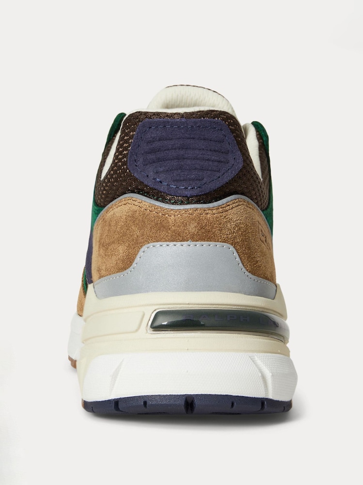 Polo Ralph Lauren Blue Trackster 250 Mix Material Sports Trainers - Image 5 of 5