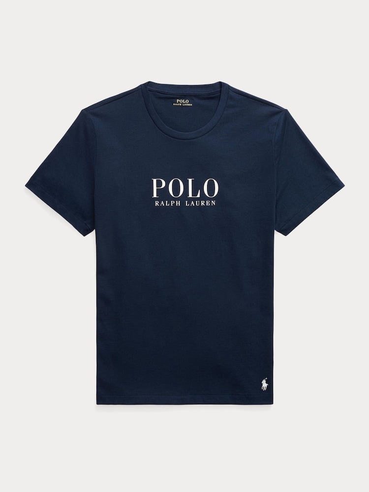 Polo Ralph Lauren Blue Large Logo Crew Neck T-Shirt - Image 1 of 2