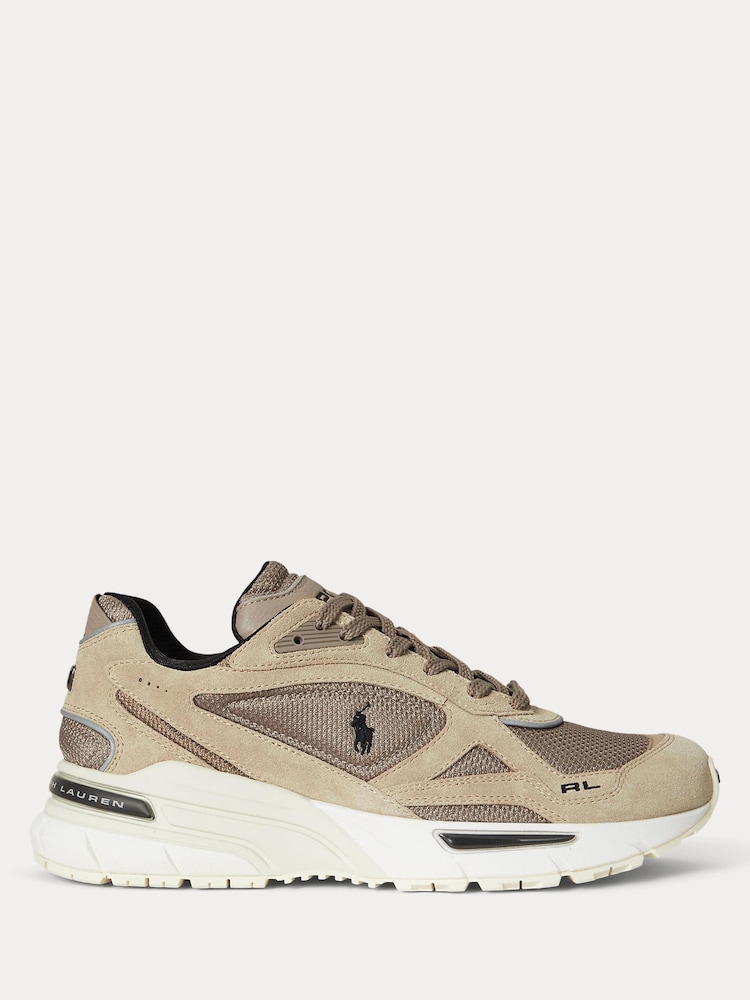 Polo Ralph Lauren Natural Trackster 275 Mix Material Sports Trainers - Image 1 of 4 Polo Ralph Lauren Natural Trackster 275 Mix Material Sports Trainers - Image 1 of 4