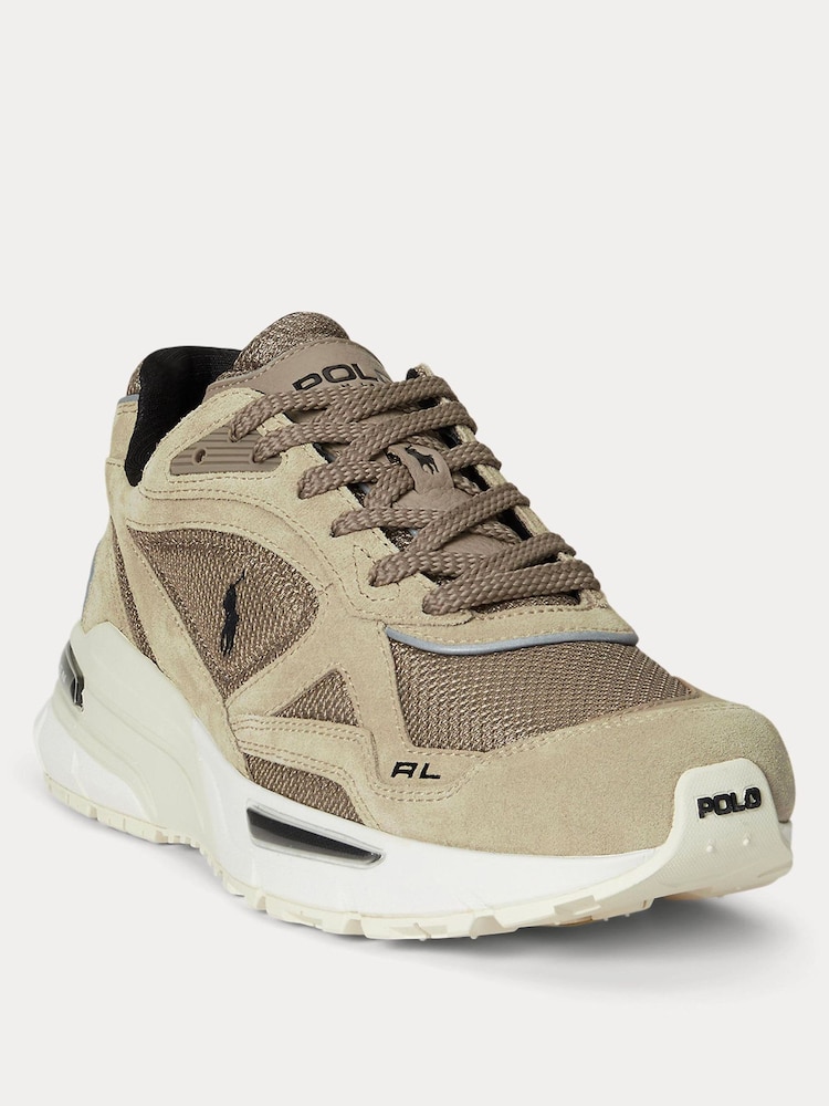 Polo Ralph Lauren Natural Trackster 275 Mix Material Sports Trainers - Image 2 of 4 Polo Ralph Lauren Natural Trackster 275 Mix Material Sports Trainers - Image 2 of 4