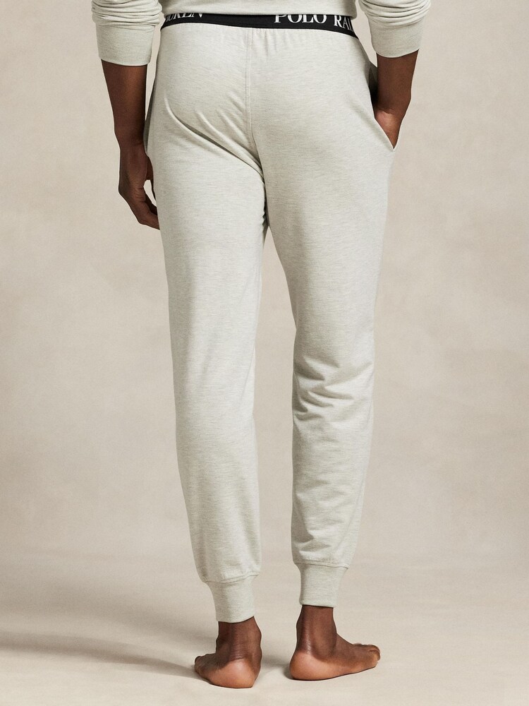Polo Ralph Lauren Grey Taper Fit Logo Waistband Jersey Joggers - Image 3 of 3 Polo Ralph Lauren Grey Taper Fit Logo Waistband Jersey Joggers - Image 3 of 3
