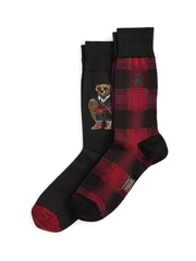 Polo Ralph Lauren Red Bear Ankle Socks 2 Pack - Image 1 of 1