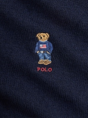 Polo Ralph Lauren Blue Polo Bear Knit Hat & Scarf Gift Box Set - Image 2 of 2