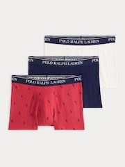 Polo Ralph Lauren Red Stretch Cotton Boxers 3 Pack - Image 1 of 1