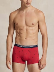 Polo Ralph Lauren Red Stretch Cotton Boxers 3 Pack - Image 6 of 6