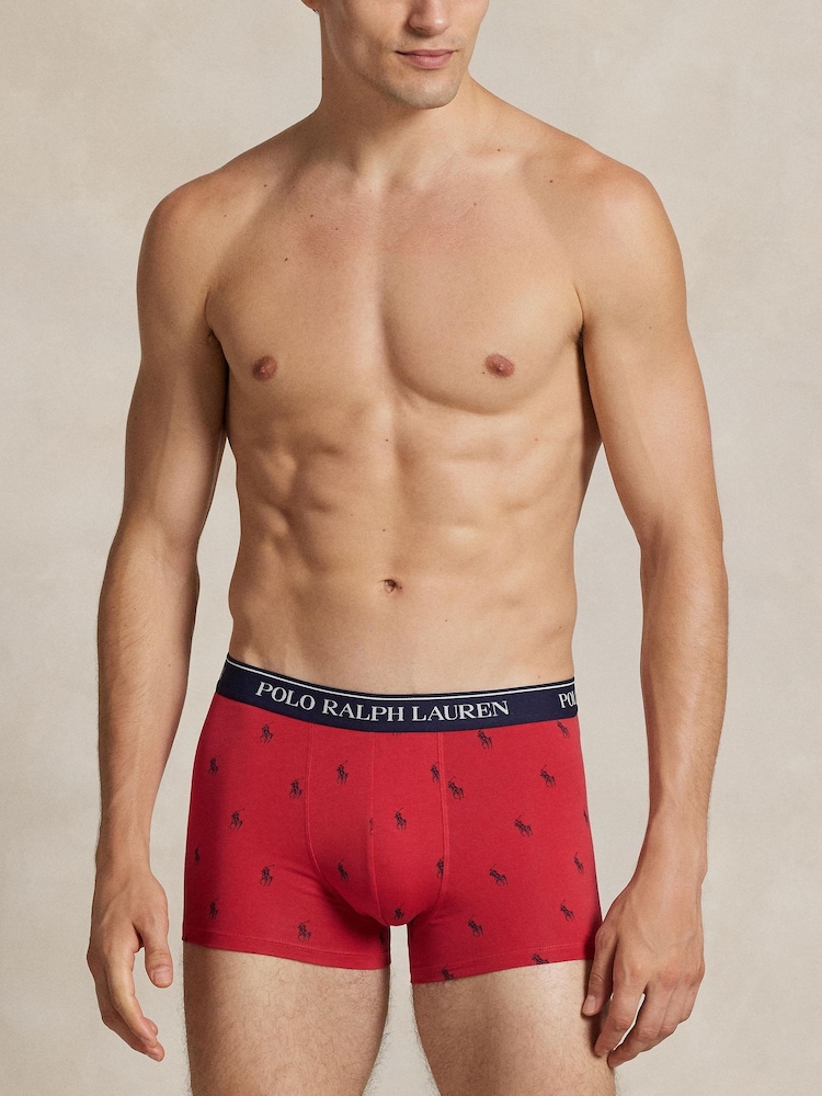 Polo Ralph Lauren Red Stretch Cotton Boxers 3 Pack - Image 6 of 6