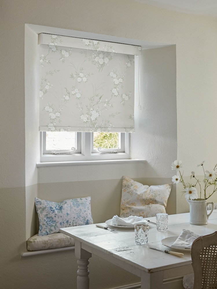 Shabby Chic by Rachel Ashwell® Natural Bird Chinoiserie Made to Measure Blackout Roller Blind - Image 2 of 6