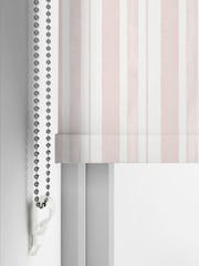 Shabby Chic by Rachel Ashwell® Blush Pink Watercolour Stripe Made to Measure Blackout Roller Blind - Image 3 of 6