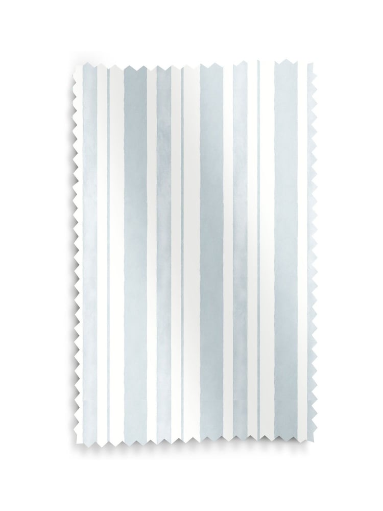 Shabby Chic by Rachel Ashwell® Pale Blue Watercolour Stripe Made to Measure Blackout Roller Blind - Image 6 of 6