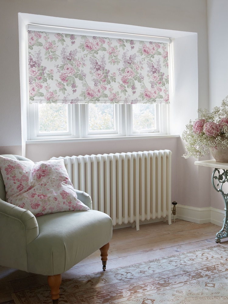 Shabby Chic by Rachel Ashwell® Lilac Purple Wild Garden Made to Measure Blackout Roller Blind - Image 2 of 6