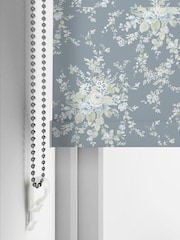 Shabby Chic by Rachel Ashwell® Dusky Blue Garden Floral Made to Measure Blackout Roller Blind - Image 3 of 6