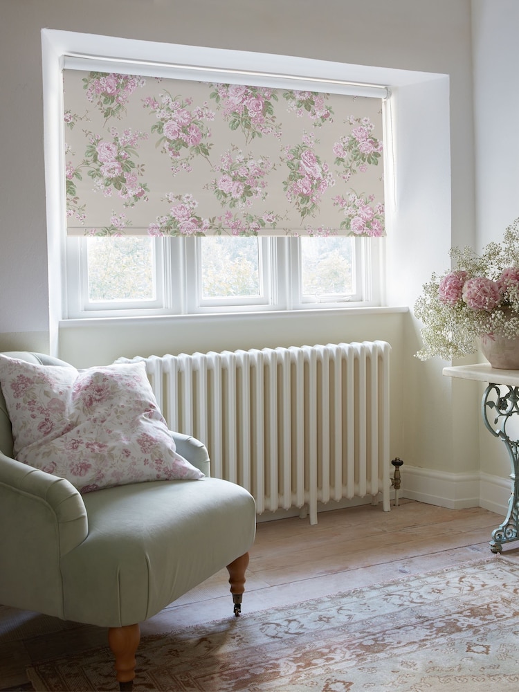 Shabby Chic by Rachel Ashwell® Pink Rose Chintz Made to Measure Blackout Roller Blind - Image 2 of 6