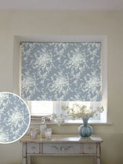 Shabby Chic by Rachel Ashwell® Dusky Blue Garden Floral Made to Measure Roman Blind - Image 1 of 6