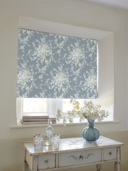 Shabby Chic by Rachel Ashwell® Dusky Blue Garden Floral Made to Measure Roman Blind - Image 2 of 6