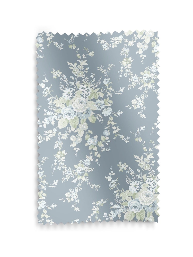 Shabby Chic by Rachel Ashwell® Dusky Blue Garden Floral Made to Measure Roman Blind - Image 6 of 6