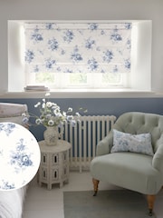 Shabby Chic by Rachel Ashwell® China Blue Sunbleached Floral Made to Measure Roman Blind - Image 1 of 6