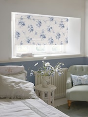 Shabby Chic by Rachel Ashwell® China Blue Sunbleached Floral Made to Measure Roman Blind - Image 2 of 6