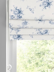 Shabby Chic by Rachel Ashwell® China Blue Sunbleached Floral Made to Measure Roman Blind - Image 3 of 6