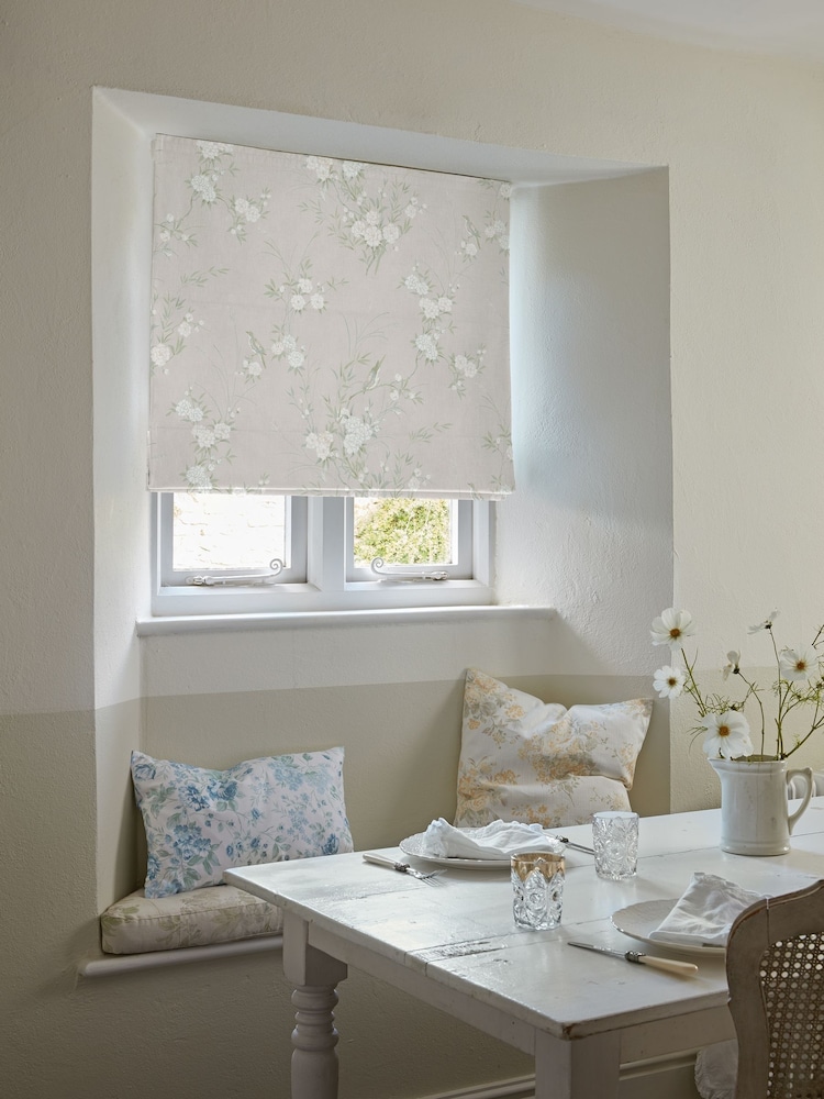 Shabby Chic by Rachel Ashwell® Natural Bird Chinoiserie Made to Measure Roman Blind - Image 2 of 6