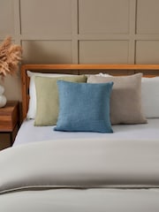 BHS Grey Textured Slub Cushion - Image 2 of 5