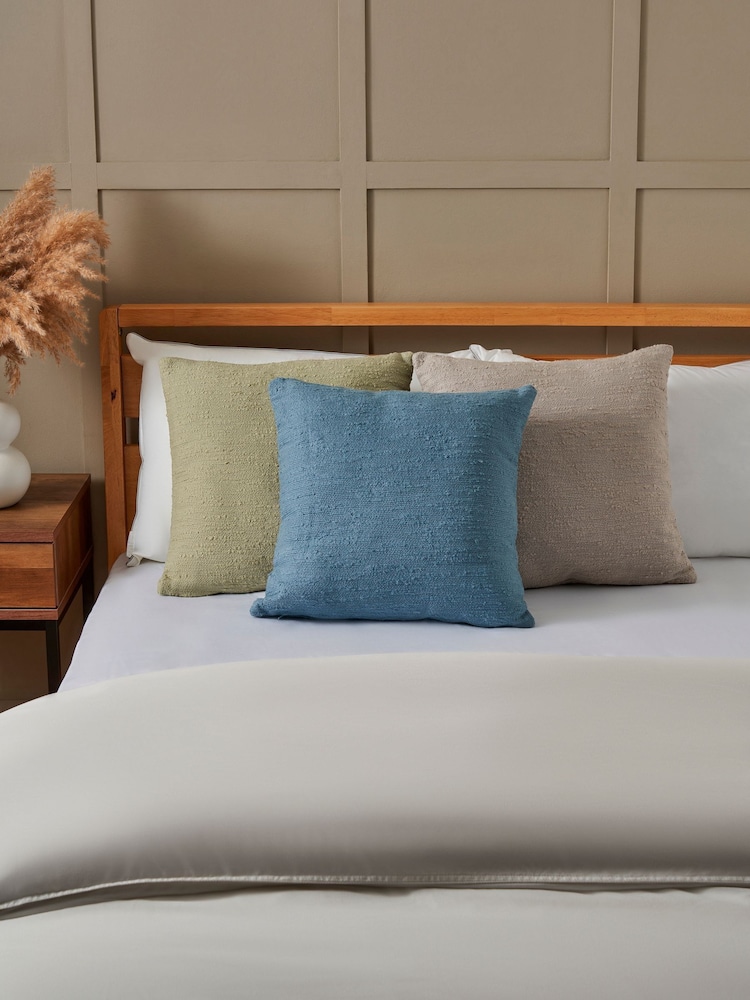BHS Grey Textured Slub Cushion - Image 2 of 5