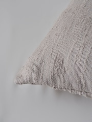 BHS Grey Textured Slub Cushion - Image 3 of 5