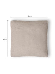 BHS Grey Textured Slub Cushion - Image 5 of 5