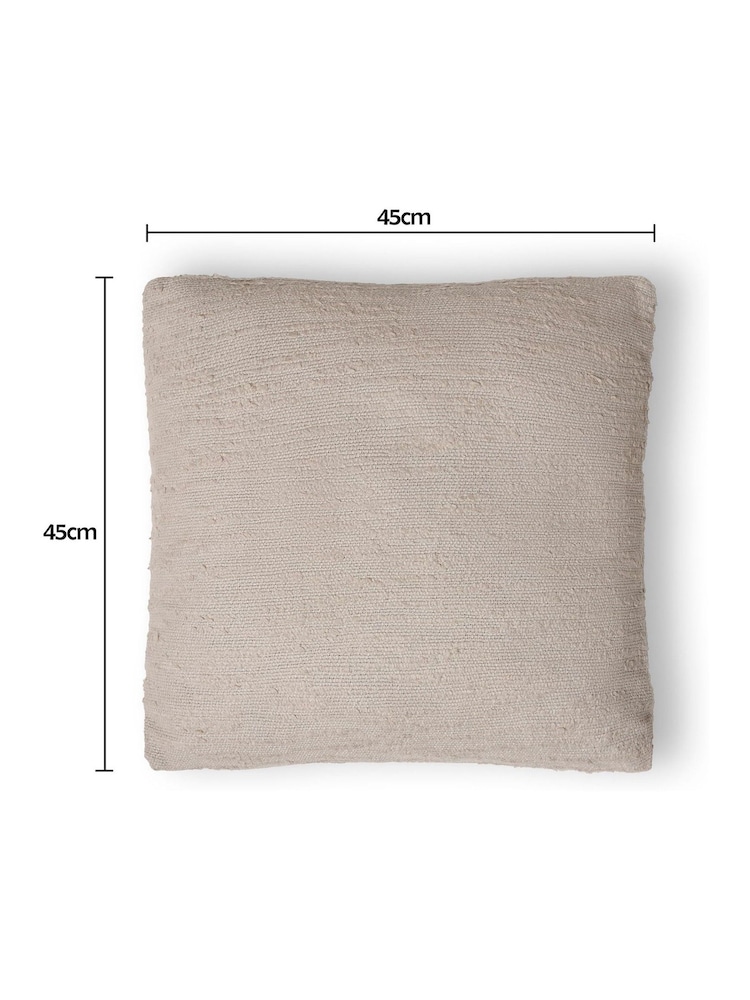 BHS Grey Textured Slub Cushion - Image 5 of 5