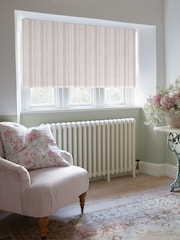 Shabby Chic by Rachel Ashwell® Blush Pink Watercolour Stripe Made to Measure Roman Blind - Image 5 of 6