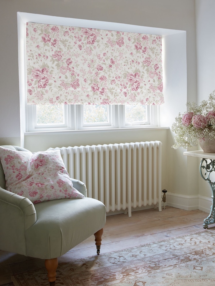 Shabby Chic by Rachel Ashwell® Pink Romantic Rose Made to Measure Roman Blind - Image 2 of 6