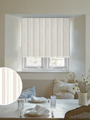 Shabby Chic by Rachel Ashwell® Natural Watercolour Stripe Made to Measure Roman Blind - Image 1 of 5