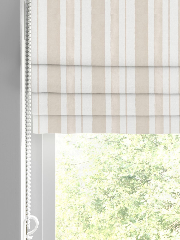 Shabby Chic by Rachel Ashwell® Natural Watercolour Stripe Made to Measure Roman Blind - Image 2 of 5