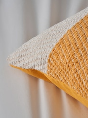 BHS Ochre Herringbone Chenille Cushion - Image 3 of 6