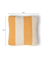 BHS Ochre Herringbone Chenille Cushion - Image 6 of 6