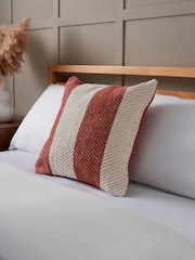 BHS Terracotta Herringbone Chenille Cushion - Image 1 of 6