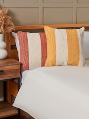 BHS Terracotta Herringbone Chenille Cushion - Image 2 of 6