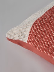 BHS Terracotta Herringbone Chenille Cushion - Image 3 of 6