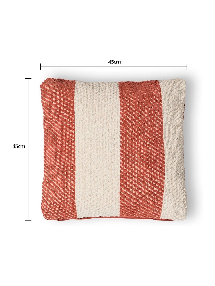 BHS Terracotta Herringbone Chenille Cushion - Image 6 of 6
